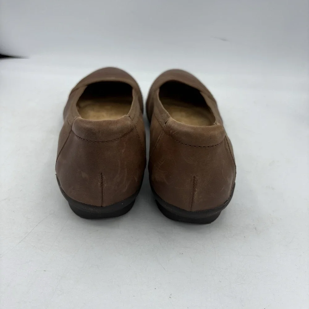Clarks Collection Shoes Womens Size 8 W Wide Sara Erin Ballet Flat Brown
